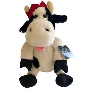 Vintage 1988 Carousel “Porterhouse” Plush Black & White Cow With Original Tag